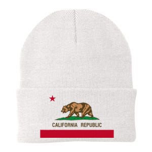 California Republic Flag Patriotic State Travel Usa Knit Cap Winter Beanie