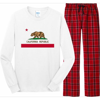 California Republic Flag Patriotic State Travel Usa Long Sleeve Pajama Set