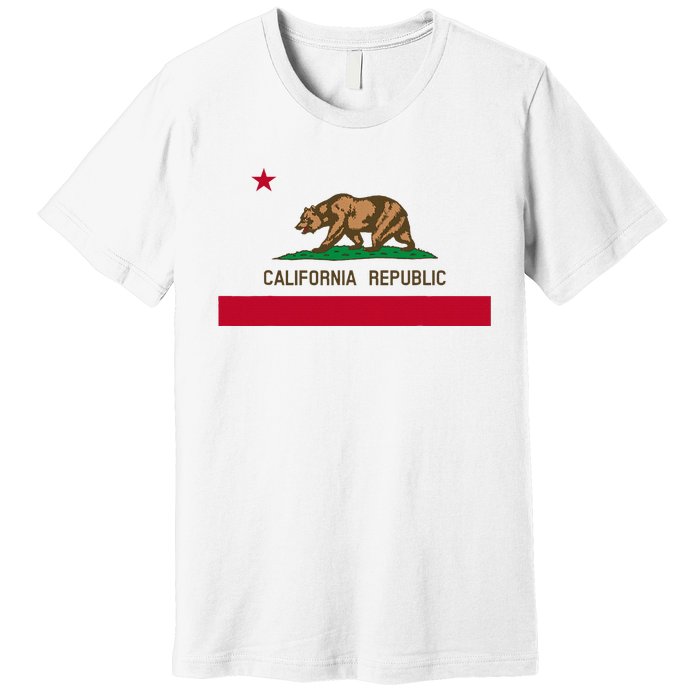 California Republic Flag Patriotic State Travel Usa Premium T-Shirt