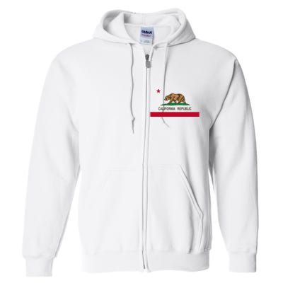 California Republic Flag Patriotic State Travel Usa Full Zip Hoodie