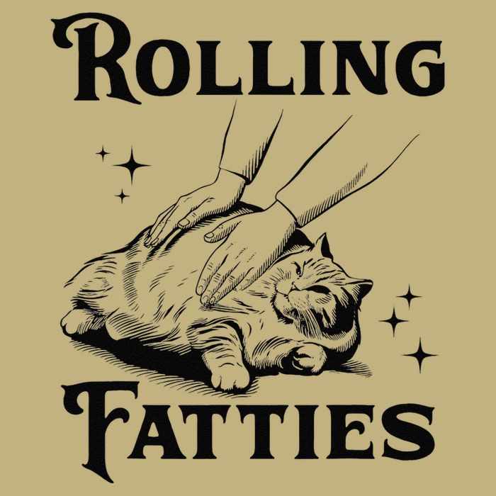 Cat Rolling Fatties Funny Kitten Kitty Lovers Button