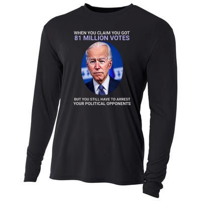 Conservative Republican Funny Anti Joe Biden Cooling Performance Long Sleeve Crew