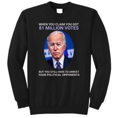 Conservative Republican Funny Anti Joe Biden Tall Sweatshirt