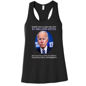 Conservative Republican Funny Anti Joe Biden Women's Racerback Tank