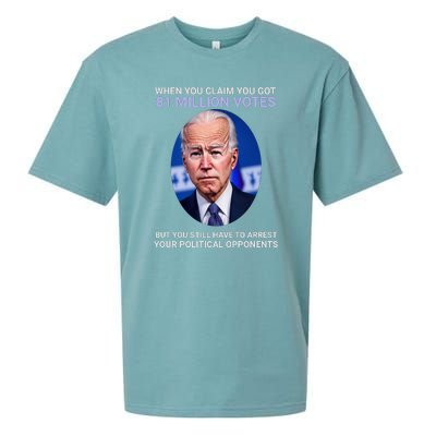 Conservative Republican Funny Anti Joe Biden Sueded Cloud Jersey T-Shirt