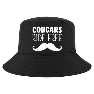 Cougars Ride Free Mustache Rides Cougar Bait Cool Comfort Performance Bucket Hat