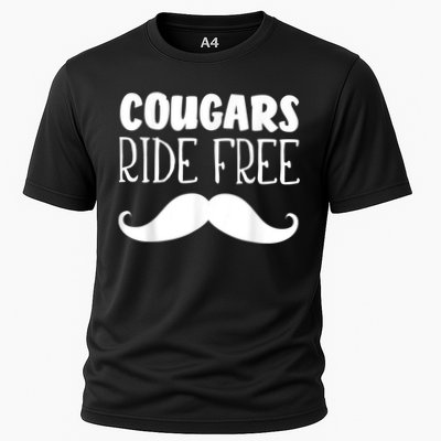Cougars Ride Free Mustache Rides Cougar Bait Performance Shirt