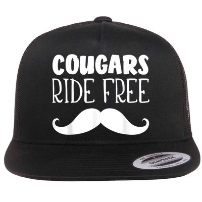 Cougars Ride Free Mustache Rides Cougar Bait Flatbill Hat