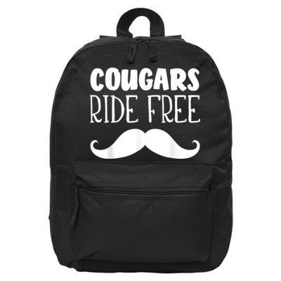 Cougars Ride Free Mustache Rides Cougar Bait 16 in Basic Backpack