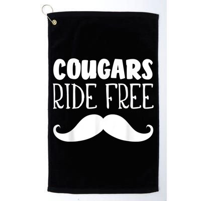 Cougars Ride Free Mustache Rides Cougar Bait Golf Towel
