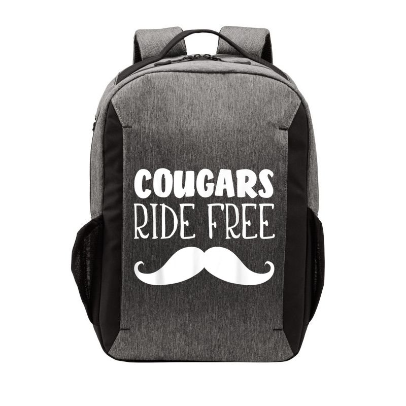 Cougars Ride Free Mustache Rides Cougar Bait Vector Backpack