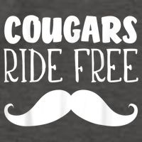 Cougars Ride Free Mustache Rides Cougar Bait Vector Backpack