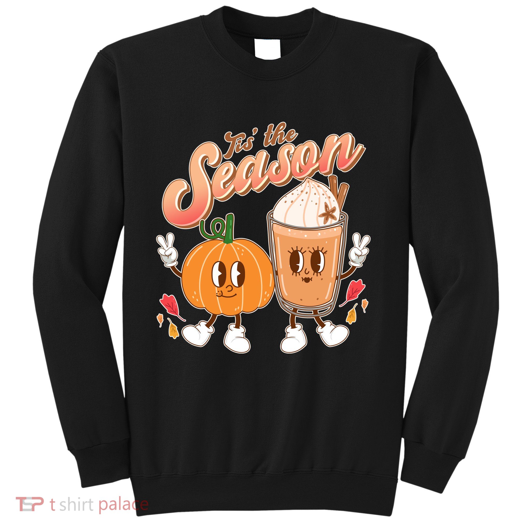 Cute Retro Fall Pumpkin Spice Tis The Season Sweatshirt