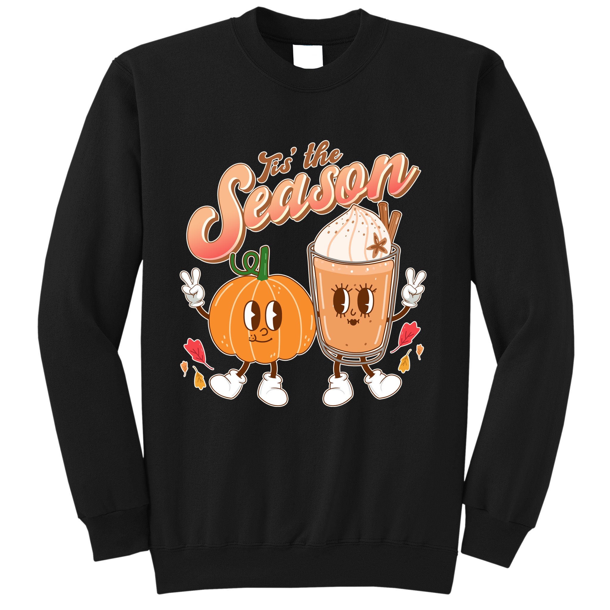 Cute Retro Fall Pumpkin Spice Tis The Season Sweatshirt