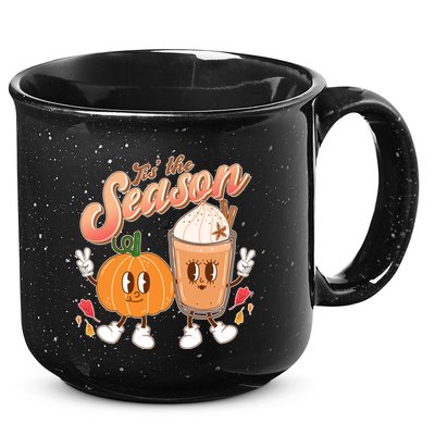 Cute Retro Fall Pumpkin Spice Tis The Season 15oz Campfire Ceramic Mug