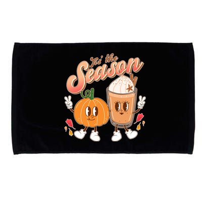 Cute Retro Fall Pumpkin Spice Tis The Season Microfiber Hand Towel