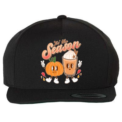 Cute Retro Fall Pumpkin Spice Tis The Season Wool Snapback Cap