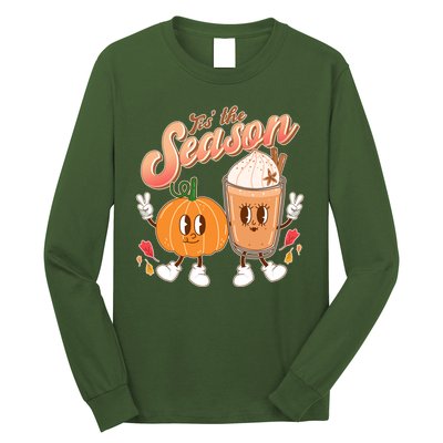 Cute Retro Fall Pumpkin Spice Tis The Season Long Sleeve Shirt