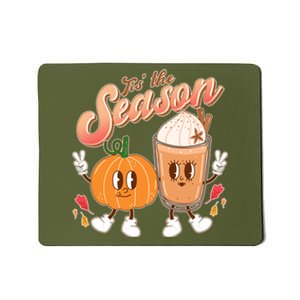 Cute Retro Fall Pumpkin Spice Tis The Season Mousepad