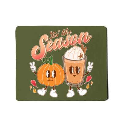 Cute Retro Fall Pumpkin Spice Tis The Season Mousepad