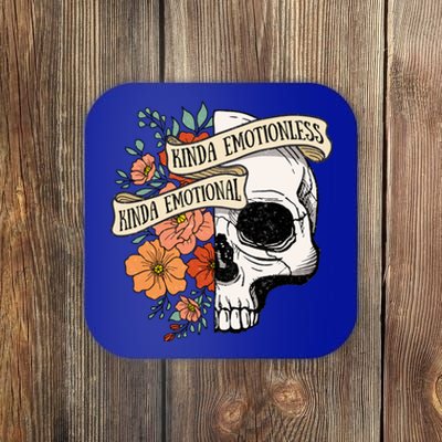 Cute Retro Fall Halloween Kinda Emotional Kinda Emotionless Gift Coaster