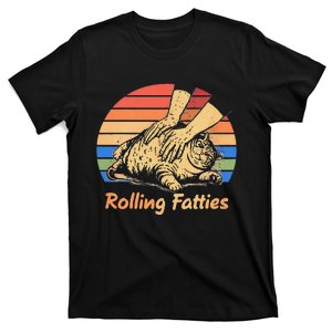 Cat Rolling Fatties Funny Gift T-Shirt