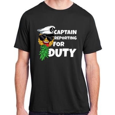 Captain Reporting For Duty Pineapple Swinger Adult ChromaSoft Performance T-Shirt