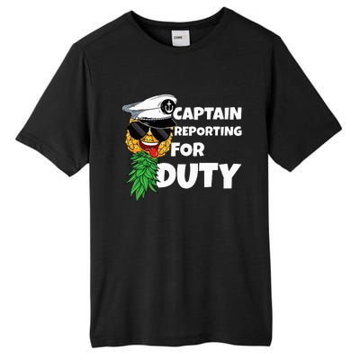 Captain Reporting For Duty Pineapple Swinger Tall Fusion ChromaSoft Performance T-Shirt