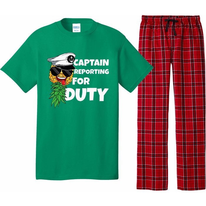 Captain Reporting For Duty Pineapple Swinger Pajama Set