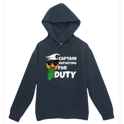 Captain Reporting For Duty Pineapple Swinger Urban Pullover Hoodie