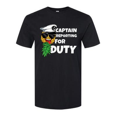 Captain Reporting For Duty Pineapple Swinger Softstyle® CVC T-Shirt