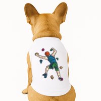Climber Reaching For Holds Illustrated Rock Climbing Scene Doggie Tank