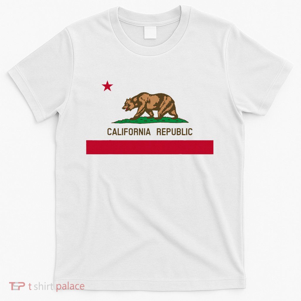 California Republic Flag Patriotic State Travel Usa T-Shirt