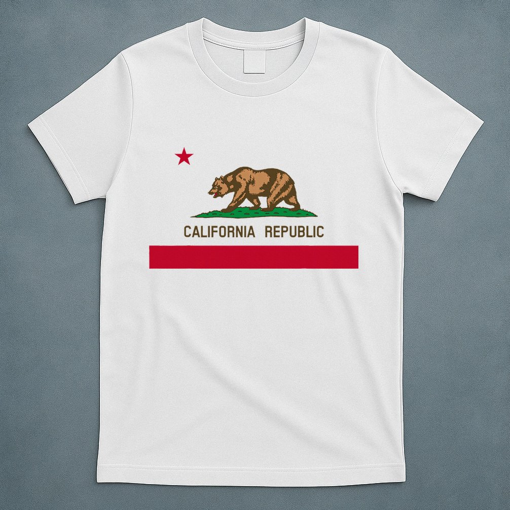 California Republic Flag Patriotic State Travel Usa T-Shirt