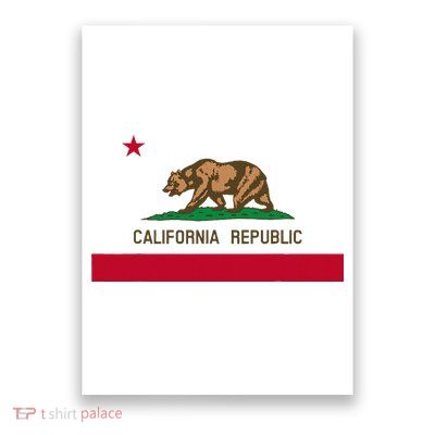California Republic Flag Patriotic State Travel Usa Poster