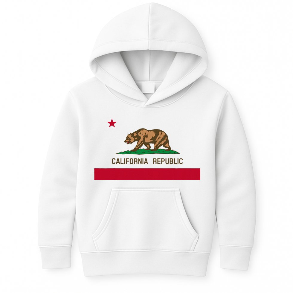 California Republic Flag Patriotic State Travel Usa Kids Hoodie