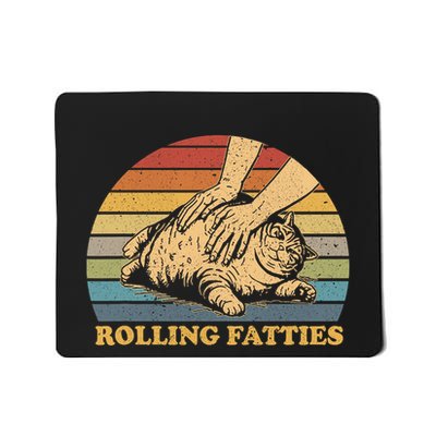 Cat Rolling Fatties Funny Mousepad