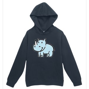 Comic rhino funny animal lover Urban Pullover Hoodie