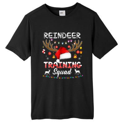 Christmas Running Funny Reindeer Training Squad Team Family Funny Gift Tall Fusion ChromaSoft Performance T-Shirt