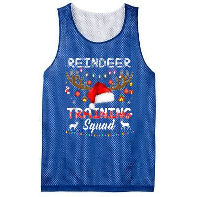 Christmas Running Funny Reindeer Training Squad Team Family Funny Gift Mesh Reversible Basketball Jersey Tank