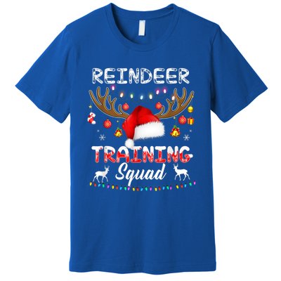 Christmas Running Funny Reindeer Training Squad Team Family Funny Gift Premium T-Shirt