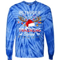 Christmas Running Funny Reindeer Training Squad Team Family Funny Gift Tie-Dye Long Sleeve Shirt