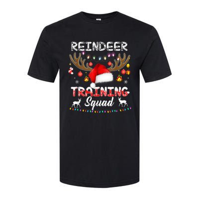 Christmas Running Funny Reindeer Training Squad Team Family Funny Gift Softstyle CVC T-Shirt