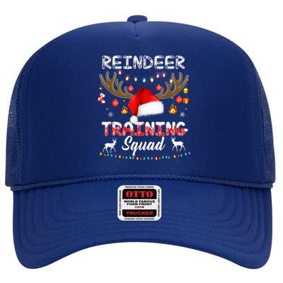 Christmas Running Funny Reindeer Training Squad Team Family Funny Gift High Crown Mesh Back Trucker Hat