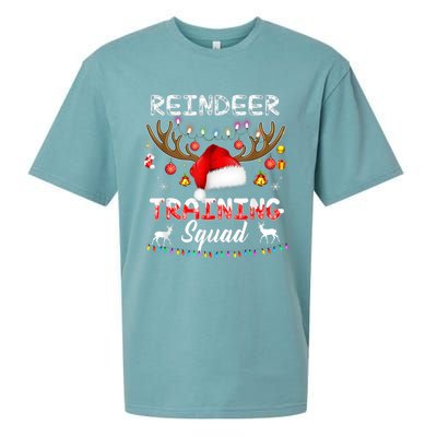 Christmas Running Funny Reindeer Training Squad Team Family Funny Gift Sueded Cloud Jersey T-Shirt