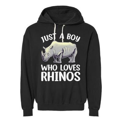 Cool Rhino For Rhinoceros Chubby Unicorn Zoo Garment-Dyed Fleece Hoodie