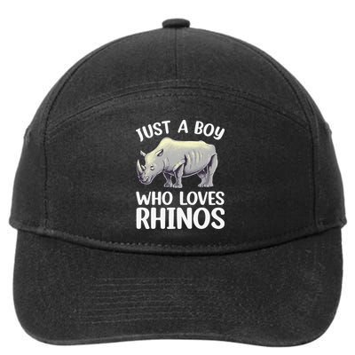 Cool Rhino For Rhinoceros Chubby Unicorn Zoo 7-Panel Snapback Hat