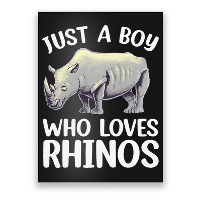 Cool Rhino For Rhinoceros Chubby Unicorn Zoo Poster