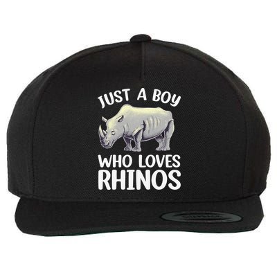 Cool Rhino For Rhinoceros Chubby Unicorn Zoo Wool Snapback Cap