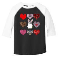 Cute Rabbit Funny Retro Floral Hearts Pattern Valentines Day Gift Toddler Fine Jersey T-Shirt